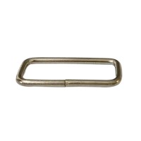 Рамка металлическая для сумок под ленту 40х14х2 мм Никель (FY-0016)