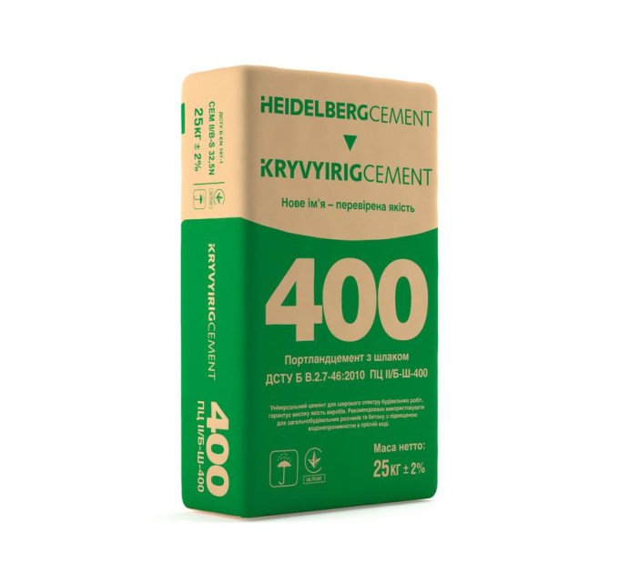 Цемент ПЦ II Б-Ш-400 Heidelbergcement (Кривой Рог) 25 кг (СТ-000001)