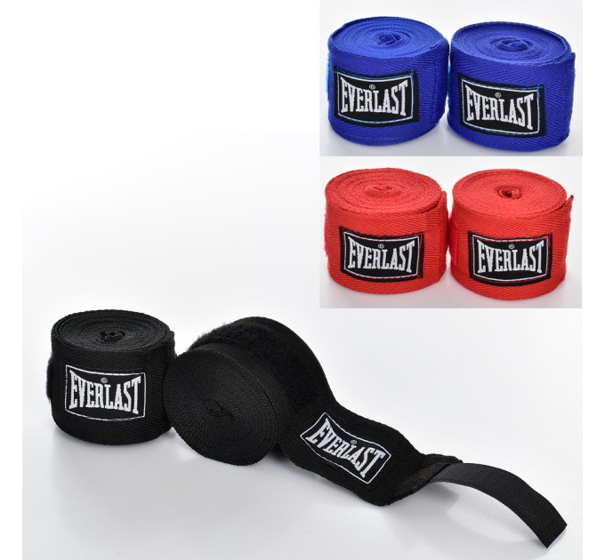 Бинты боксерские для бокса (защита на запястье) на руки для спорта и единоборств 2шт 4м Everlast (MS 3400-1)