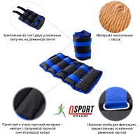 Обтяжувачі для ніг та рук (манжети для фітнесу та бігу) OSPORT Lite Comfort 2шт по 3кг (FI-0120)