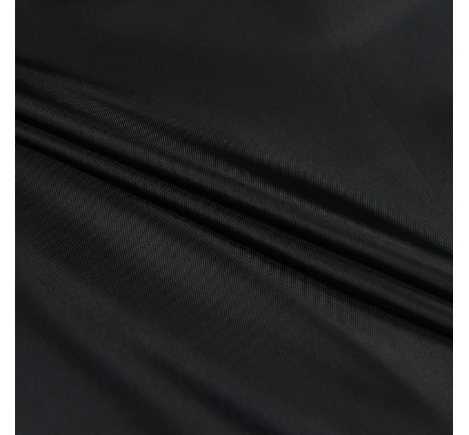 Тканина плащова болонья (плащівка), водовідштовхувальна однотонна 150 см чорний (TK-0016)