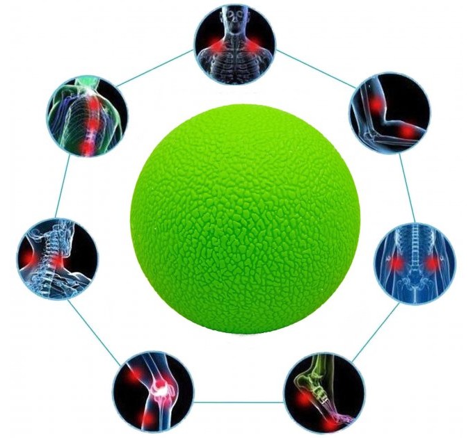 Массажный мячик, массажер для спины, шеи, ног (самомассажа МФР, миофасциального релиза) OSPORT 6см (MS 1060-1)