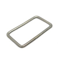 Рамка металлическая для сумок под ленту 40х21х3.9 мм Никель (FY-0015)