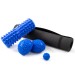 Коврик для йоги + массажный ролик мфр ролл + полусфера массажная 2шт +  массажный мячик OSPORT Set 59 (n-0089)
