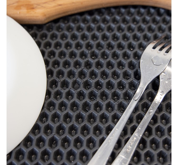 Килимок для сушіння посуду (килимок для кухні підкладка під мокрий посуд) 80х60 см OSPORT (R-00056)