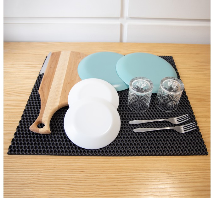 Килимок для сушіння посуду (килимок для кухні підкладка під мокрий посуд) 60х50 см OSPORT (R-00055)
