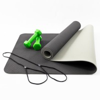 Килимок для йоги, фітнесу, спорту (йога мат, каремат) + гантелі для фітнесу 2шт по 0.5кг OSPORT Set 62 (n-0092)