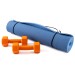 Килимок для йоги, фітнесу, спорту (йога мат, каремат) + гантелі для фітнесу 2шт по 1кг OSPORT Set 63 (n-0093)