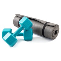 Коврик для йоги, фитнеса, спорта (йога мат, каремат) + гантели для фитнеса 2шт по 3кг OSPORT Set 70 (n-0100)