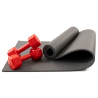 Коврик для йоги, фитнеса, спорта (йога мат, каремат) + гантели для фитнеса 2шт по 2кг OSPORT Set 69 (n-0099)