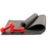 Коврик для йоги, фитнеса, спорта (йога мат, каремат) + гантели для фитнеса 2шт по 1кг OSPORT Set 68 (n-0098)