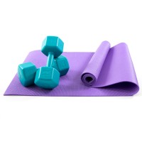 Коврик для йоги, фитнеса, спорта (йога мат, каремат) + гантели для фитнеса 2шт по 4кг OSPORT Set 84 (n-0114)