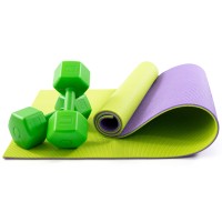 Коврик для йоги, фитнеса, спорта (йога мат, каремат) + гантели для фитнеса 2шт по 4кг OSPORT Set 79 (n-0109)
