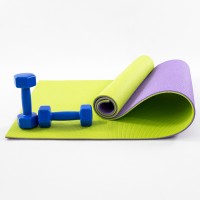 Килимок для йоги, фітнесу, спорту (йога мат, каремат) + гантелі для фітнесу 2шт по 1кг OSPORT Set 76 (n-0106)