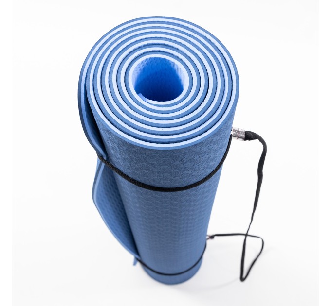 Килимок для йоги та фітнесу TPE (йога мат, каремат спортивний) OSPORT Yoga ECO Pro 6мм (FI-0076)