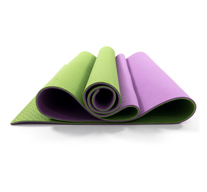 Килимок для йоги та фітнесу TPE (йога мат, каремат спортивний) OSPORT Yoga ECO Pro 6мм (FI-0076)