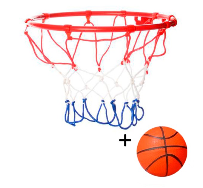 Баскетбольное кольцо детское с сеткой и мячом Profi (M 3371)