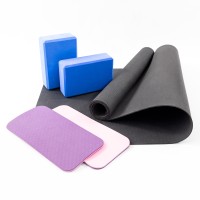 Килимок для йоги, фітнесу та спорту + блок для йоги 2шт + килимок-упори під коліна 2шт OSPORT Set 61 (n-0091)