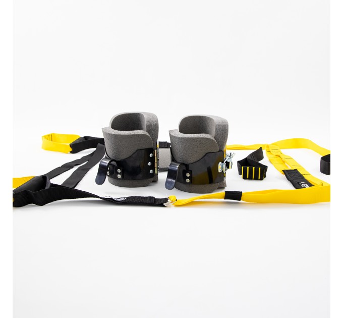 Петли TRX для кроссфита (трх тренажер для фитнеса) + гравитационные ботинки для турника OSPORT Set 53 (n-0083)