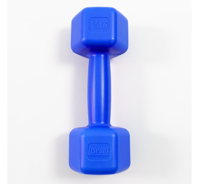 Гантель для фитнеса пластиковая цельная (неразборная) OSPORT Lite 1.5 кг (OF-0260)