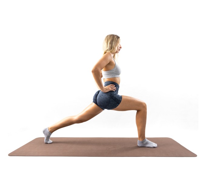 Килимок для йоги та фітнесу EVA 4мм OSPORT Yoga Pro (йога мат, каремат спортивний, гімнастичний килимок для тренувань) + ручка перенесення (OF-0340)