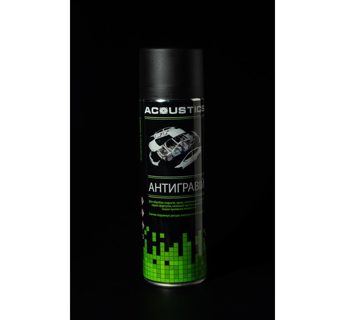 Антигравий для авто (эластичное антикоррозийное покрытие для кузова) ACOUSTICS 500мл аэрозоль (sp-0094)