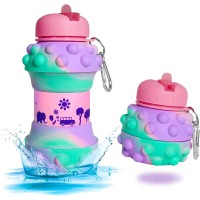 Спортивная складная бутылка для воды с карабином, бутылочка для спорта и тренировок 550мл OSPORT (MS 4962)