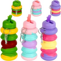 Спортивная складная бутылка для воды с карабином, бутылочка для спорта и тренировок 550мл OSPORT (MS 4953)