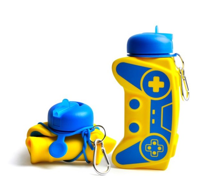 Спортивна складна пляшка для води з карабіном, пляшечка для спорту та тренувань 550мл OSPORT (MS 4955)