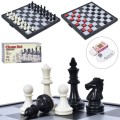 Настольная магнитная игра (дорожный игровой набор) 3в1 шахматы шашки и карты, компактный игральный набор для путешествий OSPORT (689-D5)