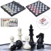 Настольная магнитная игра (дорожный игровой набор) 3в1 шахматы шашки и карты, компактный игральный набор для путешествий OSPORT (689-D5)