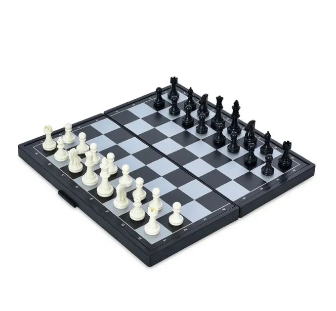 Настольная магнитная игра (дорожный игровой набор) 3в1 шахматы шашки и карты, компактный игральный набор для путешествий OSPORT (689-D5)