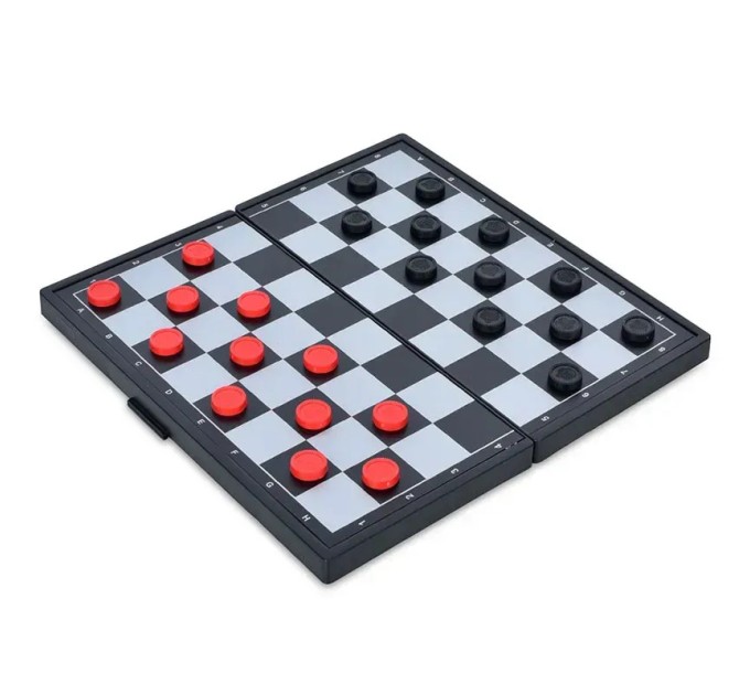 Настольная магнитная игра (дорожный игровой набор) 3в1 шахматы шашки и карты, компактный игральный набор для путешествий OSPORT (689-D5)