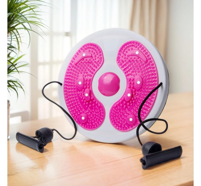 Диск здоровья Грация массажный с эспандерами (тренажер для талии, позвоночника, пресса) OSPORT (MS 4977)