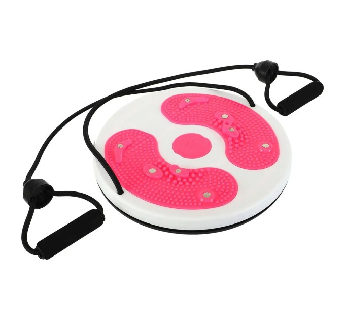 Диск здоровья Грация массажный с эспандерами (тренажер для талии, позвоночника, пресса) OSPORT (MS 4977)