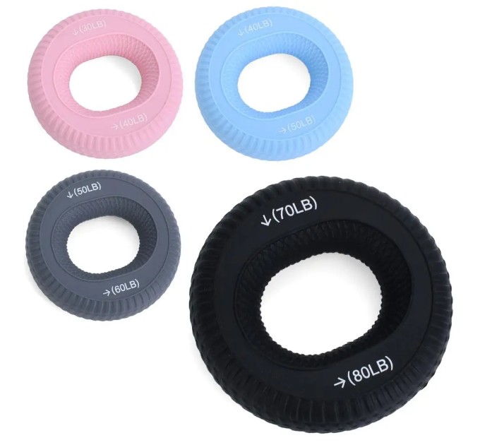 Эспандер кистевой кольцо резиновый для кистей и пальцев рук 7.5см с двойной нагрузкой OSPORT (MS 4829)