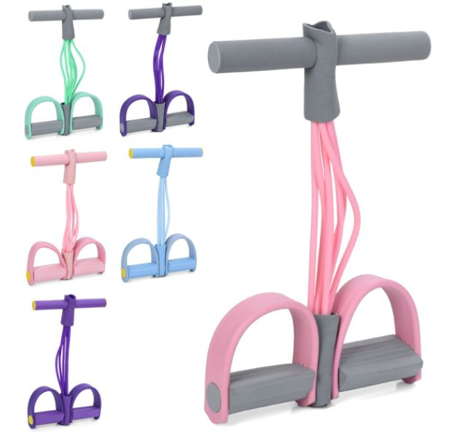 Многофункциональный тренажер эспандер для мышц ног рук спины плечей с упором для ног OSPORT (MS 4978)