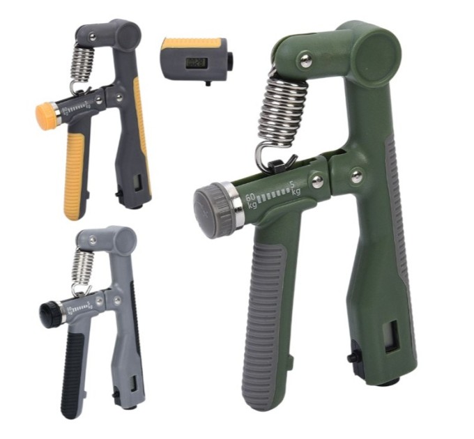 Эспандер кистевой пружинный с счетчиком и с регулируемой нагрузкой 5-60кг OSPORT (MS 4811)