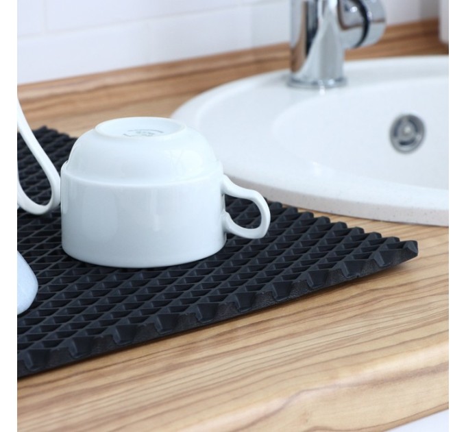 Килимок для сушіння посуду (килимок для кухні підкладка під мокрий посуд) 60х50 см OSPORT (R-00055)