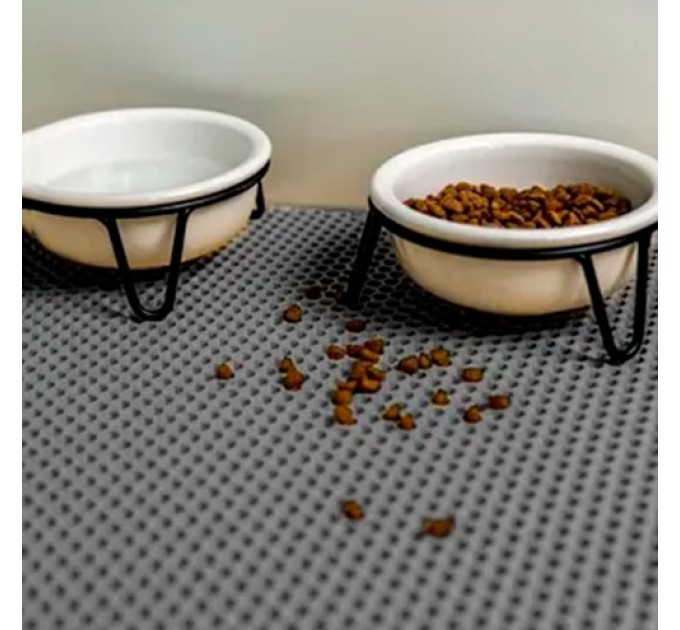 Килимок під миски для домашніх тварин, підкладка під тарілку для котів 50х40 см OSPORT (R-00038)