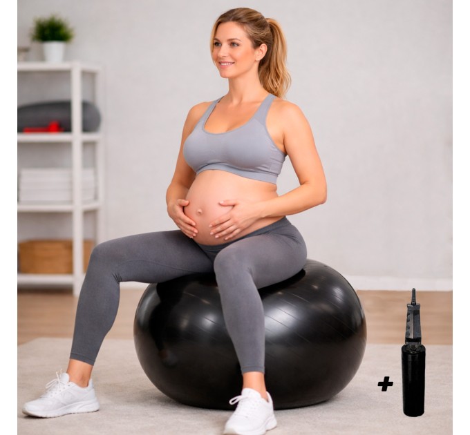 М'яч для фітнесу (фітбол) сатин із насосом OSPORT 85 см (OF-0287)