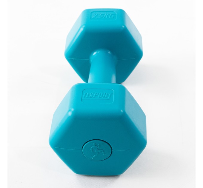 Гантель для фитнеса пластиковая цельная (неразборная) OSPORT Lite 2.5 кг (OF-0261)