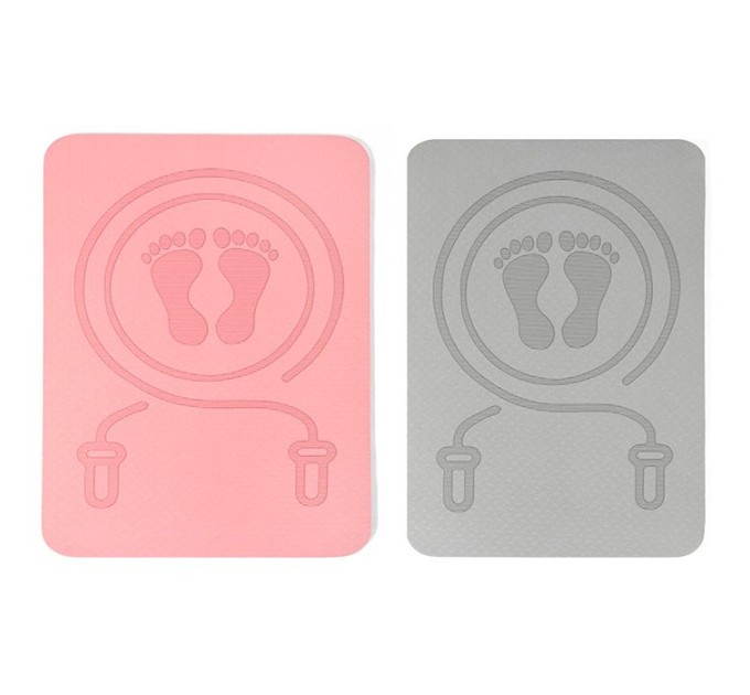 Коврик мат для прыжков на скакалке, каремат спортивный для фитнеса и спорта TPE 10мм OSPORT (MS 4587-10)