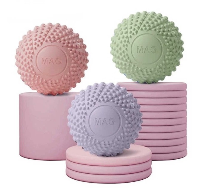 Массажный мячик, массажер для спины, шеи, ног (самомассажа МФР) TPE OSPORT 6.5см (MS 4974)