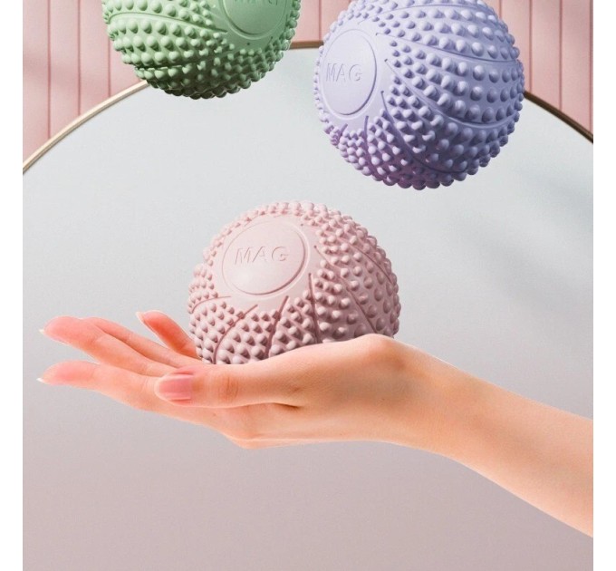 Массажный мячик, массажер для спины, шеи, ног (самомассажа МФР) TPE OSPORT 6.5см (MS 4974)