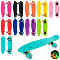 Скейт (скейтборд) дитячий пластиковий, пенні борд 56x14см колеса з ПУ з підсвічуванням OSPORT (МS 0848-9)