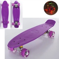 Скейт (скейтборд) дитячий пластиковий, пенні борд 56x14см колеса з ПУ з підсвічуванням OSPORT (MS 0848)