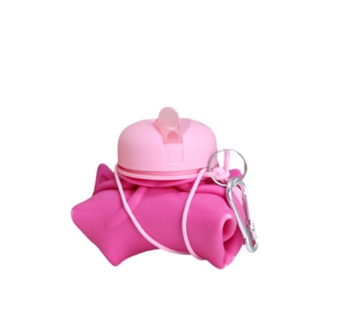 Спортивная складная бутылка для воды с карабином, бутылочка для спорта и тренировок 550мл OSPORT (MS 4954)