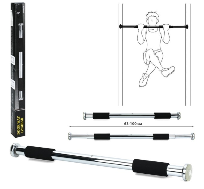 Раздвижной турник (распорный) в дверной проем для дома, квартиры 63-100см OSPORT (MS 0593-2)
