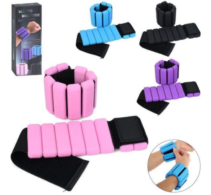 Утяжелители для ног и рук (манжеты для фитнеса и бега) OSPORT 2шт по 1кг (MS 4966-2)